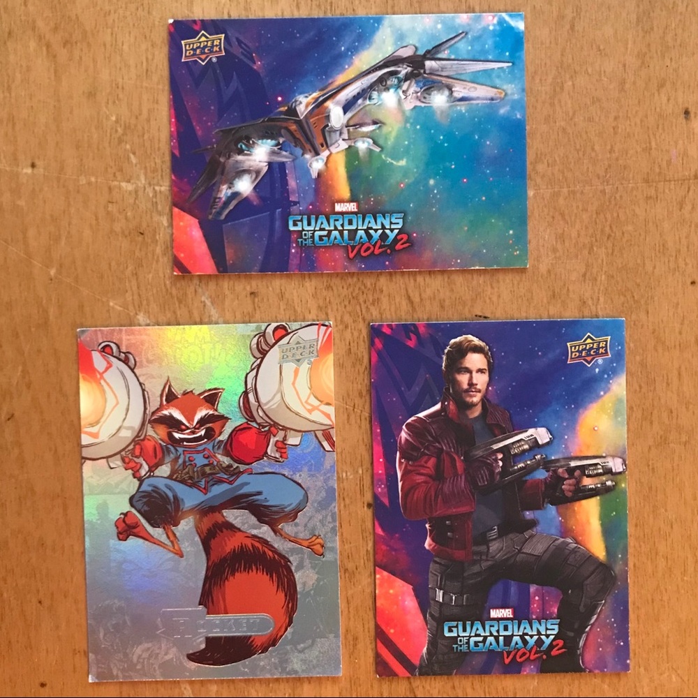 3 Gaurdians of the Galaxy cards